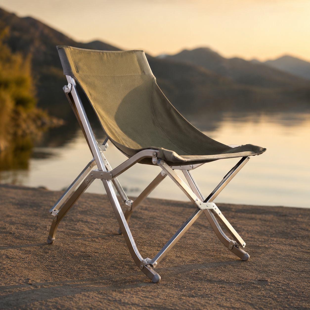 SummitSage Heritage Portable Folding Camping Chair - Ultralight Aluminum Outdoor Chair with Matte Anodized Finish | Quiet Outdoor Living | 7075 Aerospace Aluminum | Your Living Room in the Wild