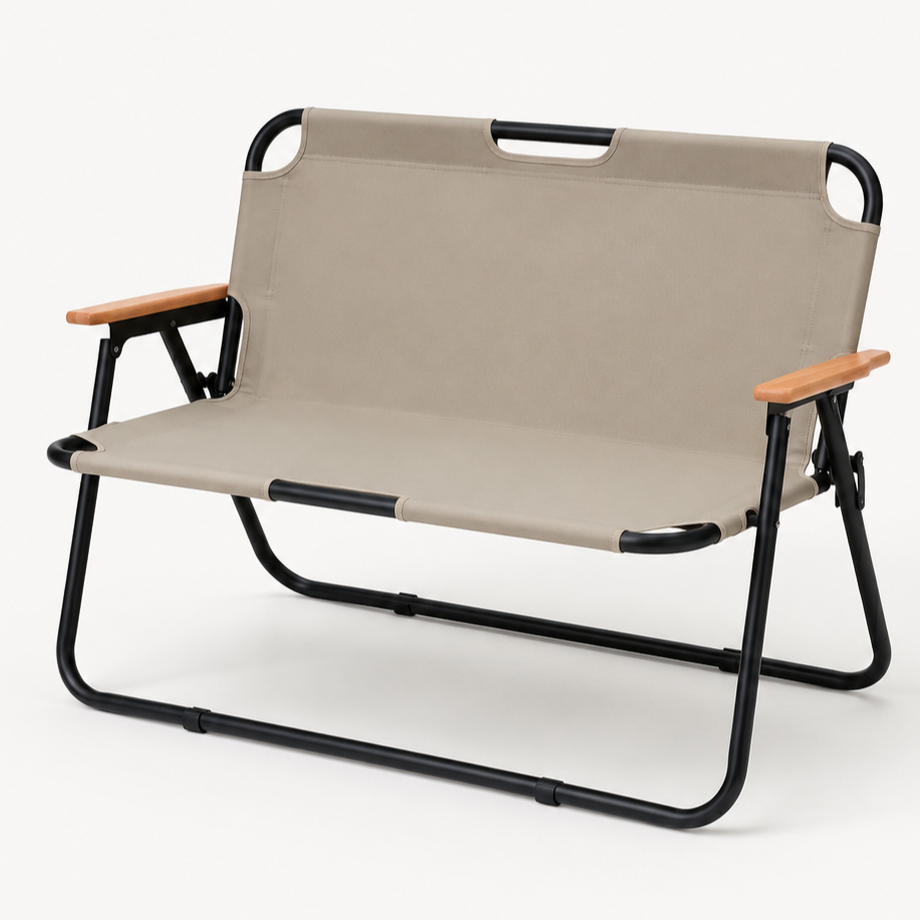 SummitSage Heritage Double Folding Camping Chair - 2 Person Portable Outdoor Bench | Quiet Outdoor Living | 7075 Aerospace Aluminum | Your Living Room in the Wild