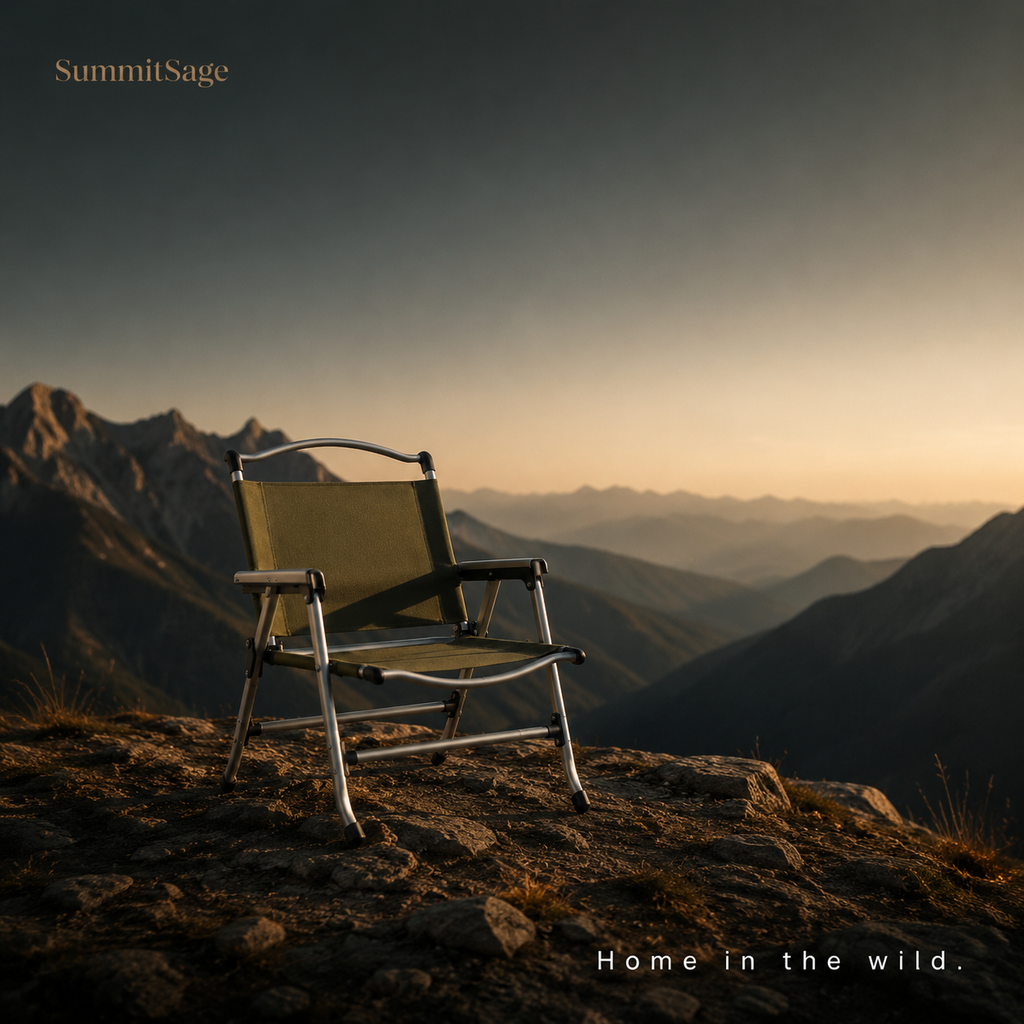 SummitSage Heritage Portable Camping Chair - Ultralight Lite Folding Outdoor Chair | Quiet Outdoor Living | 7075 Aerospace Aluminum | Your Living Room in the Wild