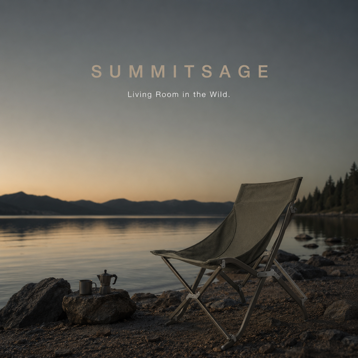 SummitSage Heritage Portable Folding Camping Chair - Ultralight Aluminum Outdoor Chair with Matte Anodized Finish | Quiet Outdoor Living | 7075 Aerospace Aluminum | Your Living Room in the Wild