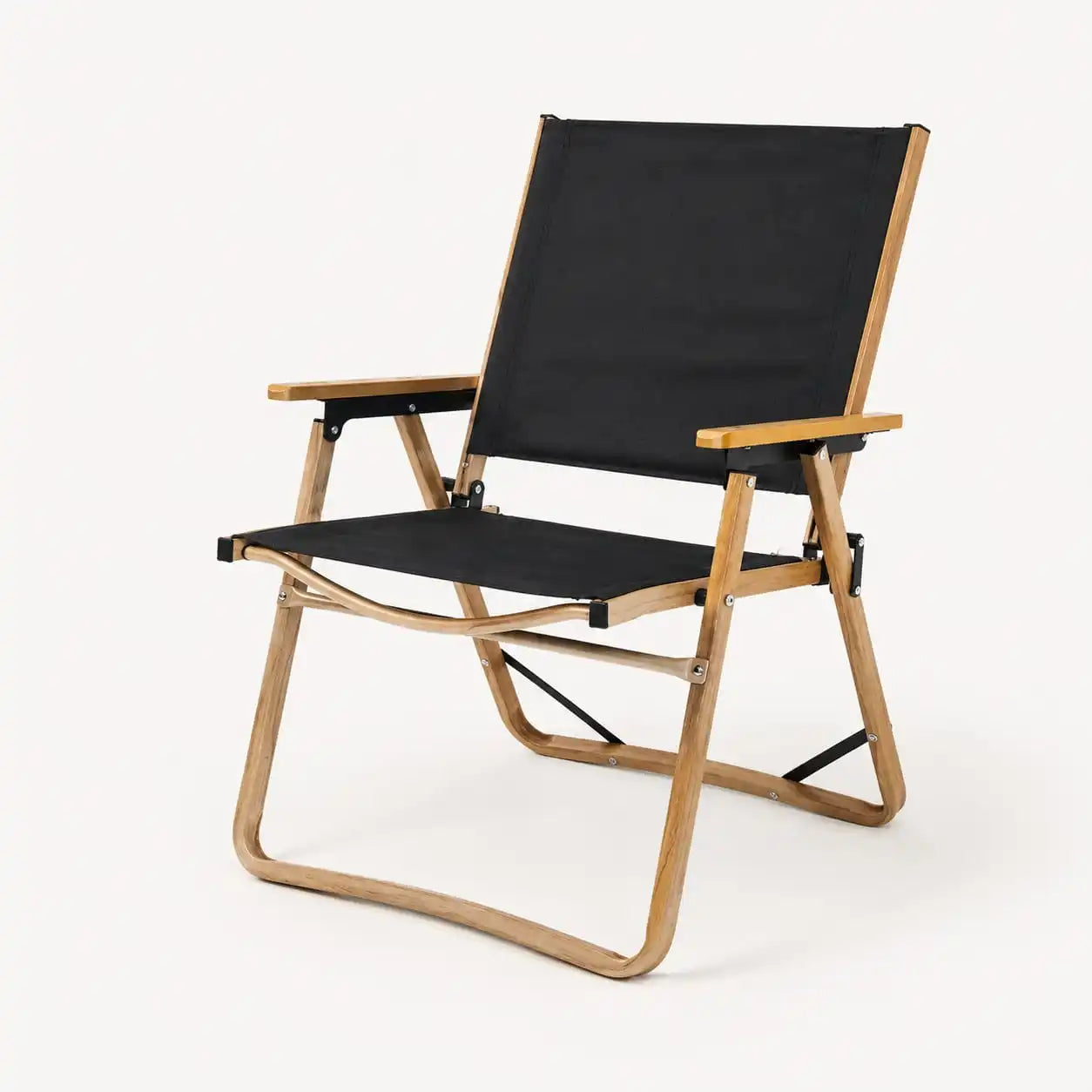 SummitSage Heritage Wood-Grain Aluminum Folding Kermit Chair - Large Luxury Camping Seat | Quiet Outdoor Living | 7075 Aerospace Aluminum | Your Living Room in the Wild