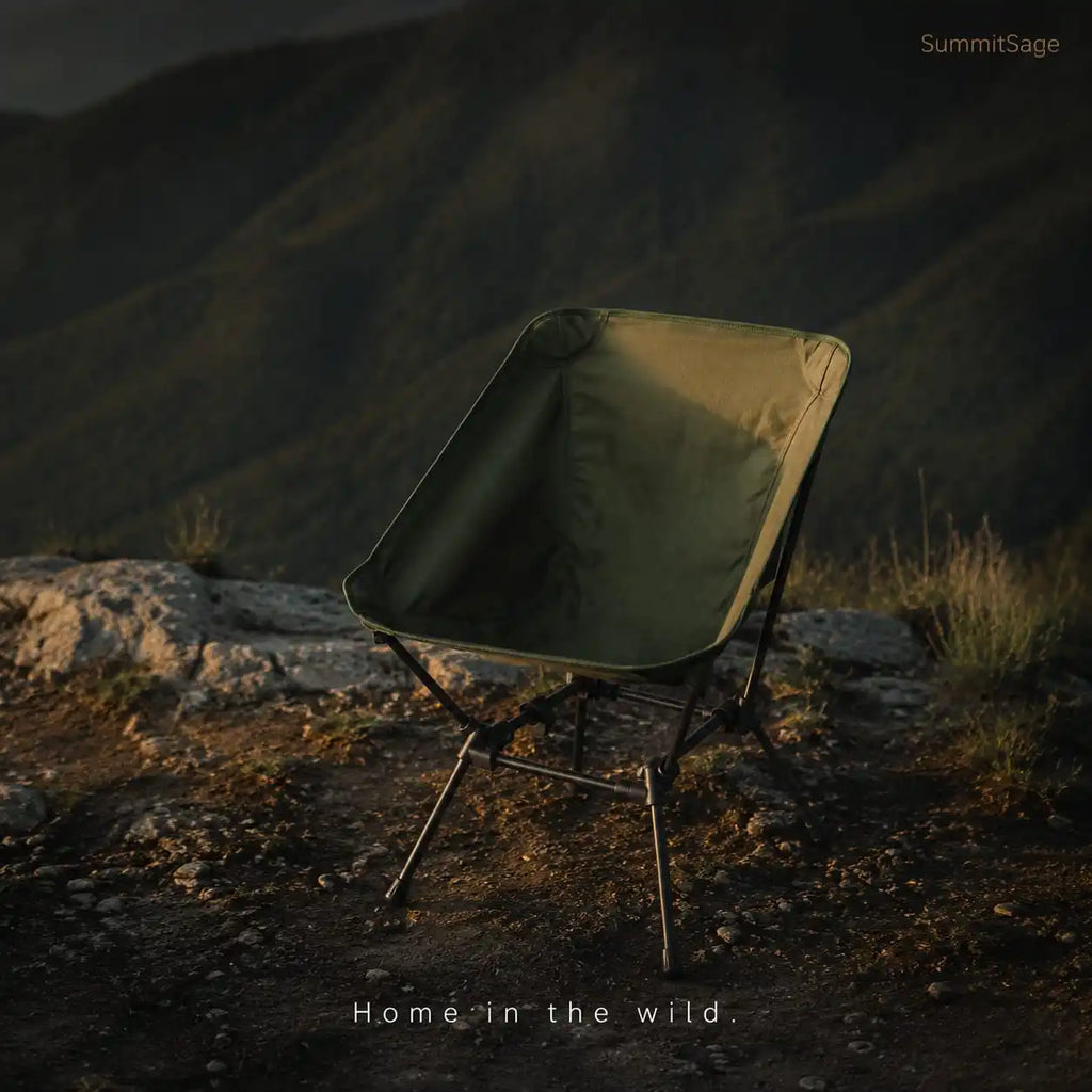 SummitSage Heritage Portable Folding Camping Chair - Ultralight Moon Chair | Quiet Outdoor Living | 7075 Aerospace Aluminum | Your Living Room in the Wild