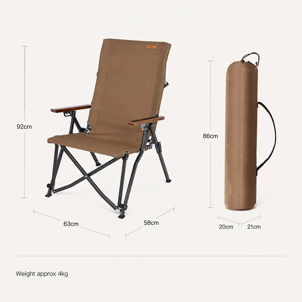 SummitSage Heritage AC5969G High-Back Folding Lounge Chair | Quiet Outdoor Living | Hero 3