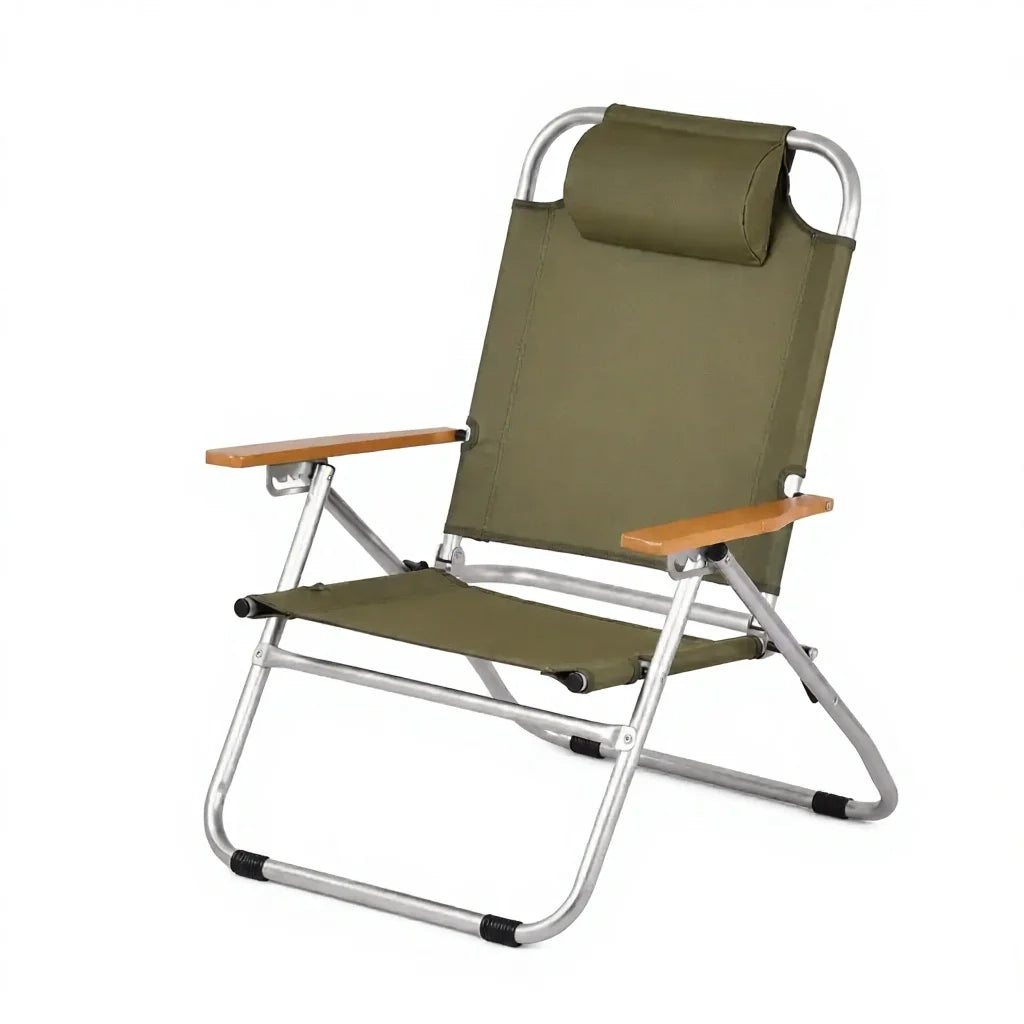 SummitSage Heritage 4-Position Adjustable Reclining Chair - Premium Kermit Style Camping Seat | Quiet Outdoor Living | 7075 Aerospace Aluminum | Your Living Room in the Wild