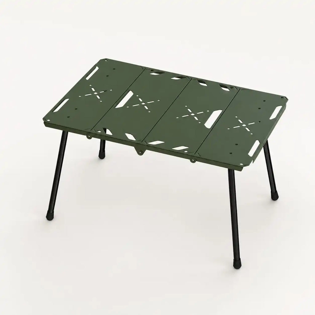 SummitSage Heritage IGT-Style Folding Tactical Table - Lightweight Aluminum Camping Table | Quiet Outdoor Living | 7075 Aerospace Aluminum | Your Living Room in the Wild