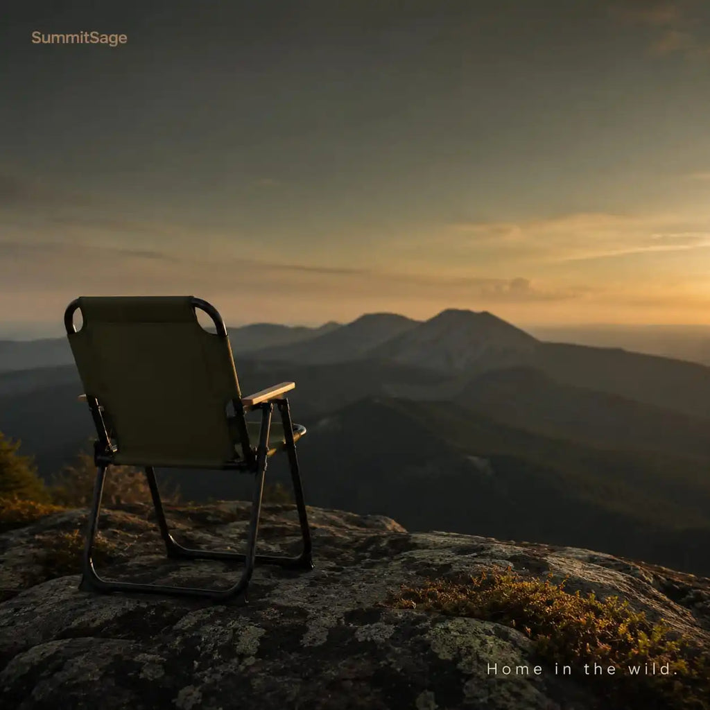SummitSage Heritage Portable Folding Camping Chair - Ultralight Outdoor Chair | Quiet Outdoor Living | 7075 Aerospace Aluminum | Your Living Room in the Wild
