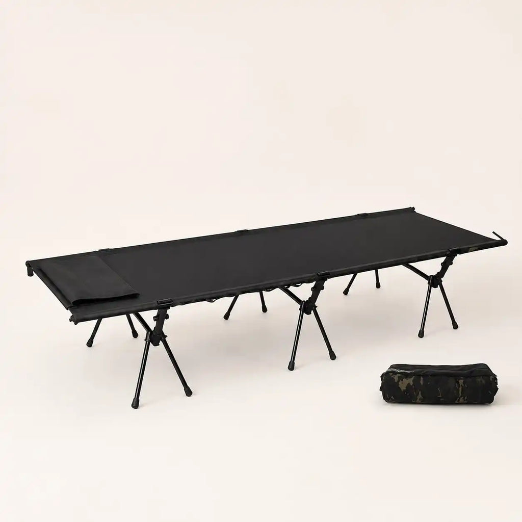 SummitSage Heritage Ultralight Folding Camping Cot - Heavy Duty Tactical Glamping Bed | Quiet Outdoor Living | 7075 Aerospace Aluminum | Your Living Room in the Wild