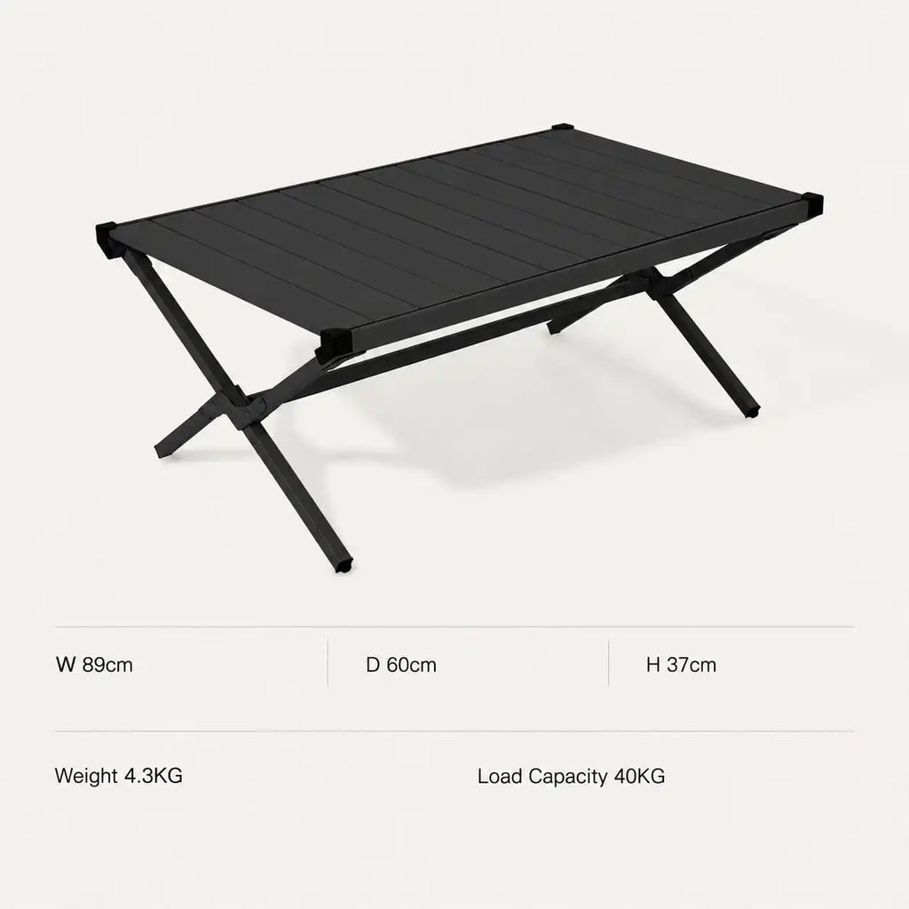 SummitSage Heritage Aluminum Egg-Roll Table - Premium Folding Outdoor Camping Table | Quiet Outdoor Living | 7075 Aerospace Aluminum | Your Living Room in the Wild