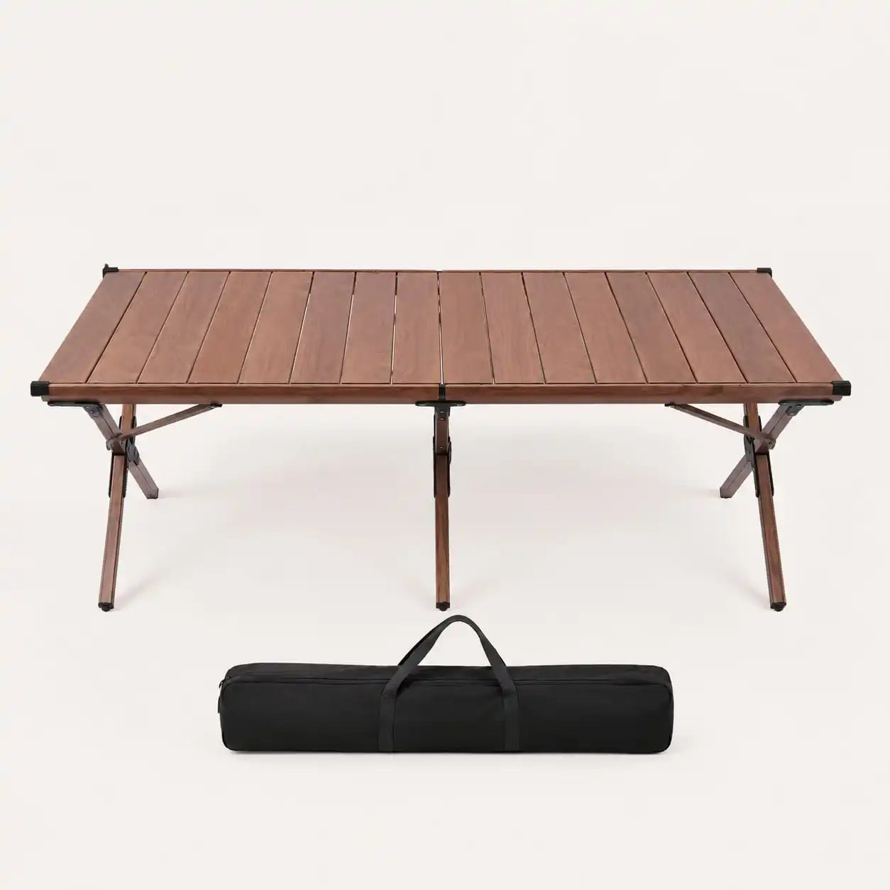 SummitSage Heritage 120cm Extended Aluminum Egg-Roll Table - Double-Layer Folding Outdoor Lounge Table | Quiet Outdoor Living | 7075 Aerospace Aluminum | Your Living Room in the Wild