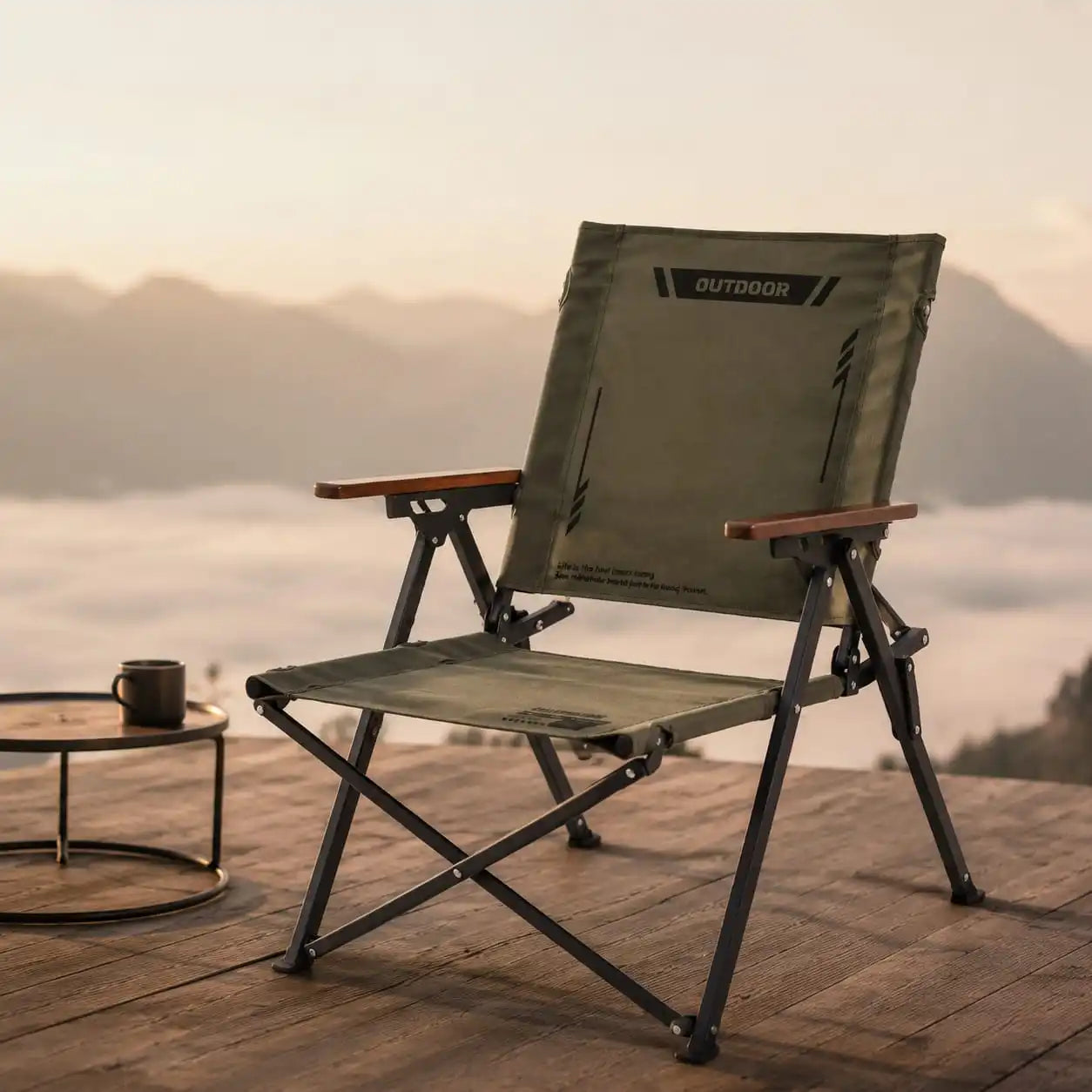 SummitSage Heritage Compact Folding Kermit Chair - Aircraft Aluminum Glamping Seat | Quiet Outdoor Living | 7075 Aerospace Aluminum | Your Living Room in the Wild