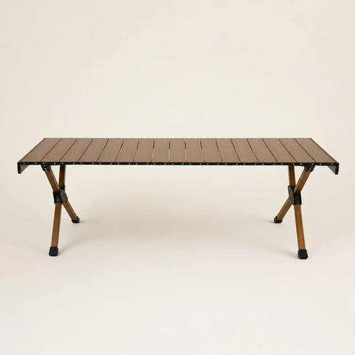 SummitSage Heritage 90cm Aluminum Egg-Roll Table - Classic Folding Outdoor Dining Table | Quiet Outdoor Living | 7075 Aerospace Aluminum | Your Living Room in the Wild