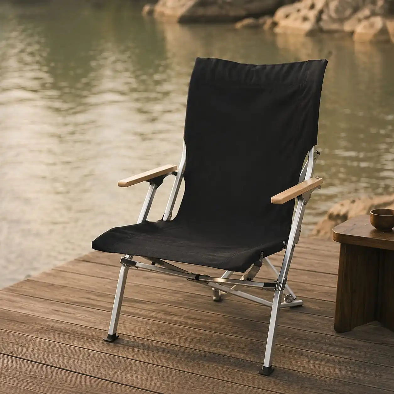 SummitSage Heritage High-Back Folding Camping Chair - Portable Ergonomic Outdoor Seat | Quiet Outdoor Living | 7075 Aerospace Aluminum | Your Living Room in the Wild
