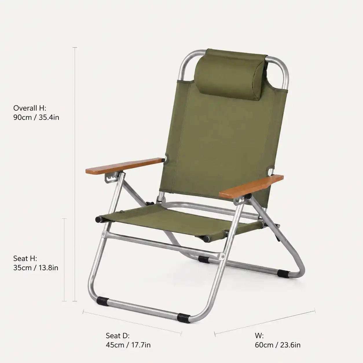 SummitSage Heritage 4-Position Adjustable Reclining Chair - Premium Kermit Style Camping Seat | Quiet Outdoor Living | 7075 Aerospace Aluminum | Your Living Room in the Wild