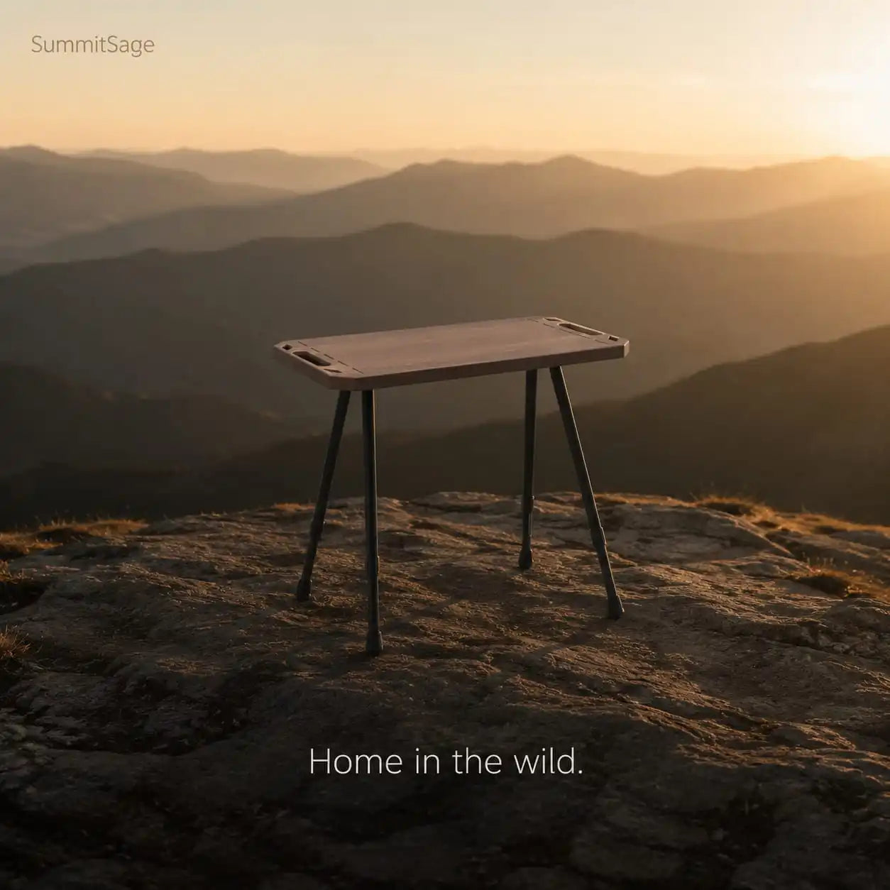 SummitSage Heritage Height-Adjustable IGT Folding Tactical Table | Quiet Outdoor Living | 7075 Aerospace Aluminum | Your Living Room in the Wild