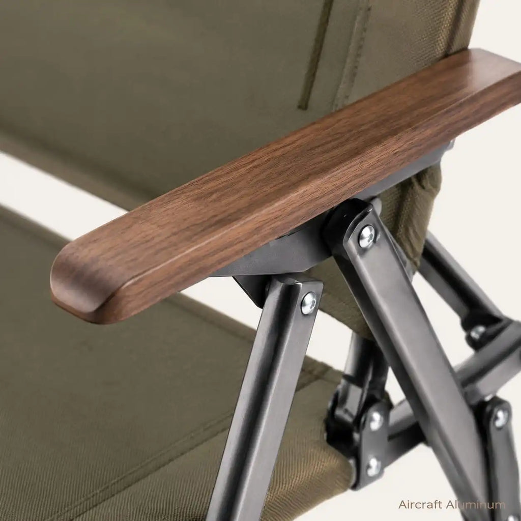 SummitSage Heritage Compact Folding Kermit Chair - Aircraft Aluminum Glamping Seat | Quiet Outdoor Living | 7075 Aerospace Aluminum | Your Living Room in the Wild
