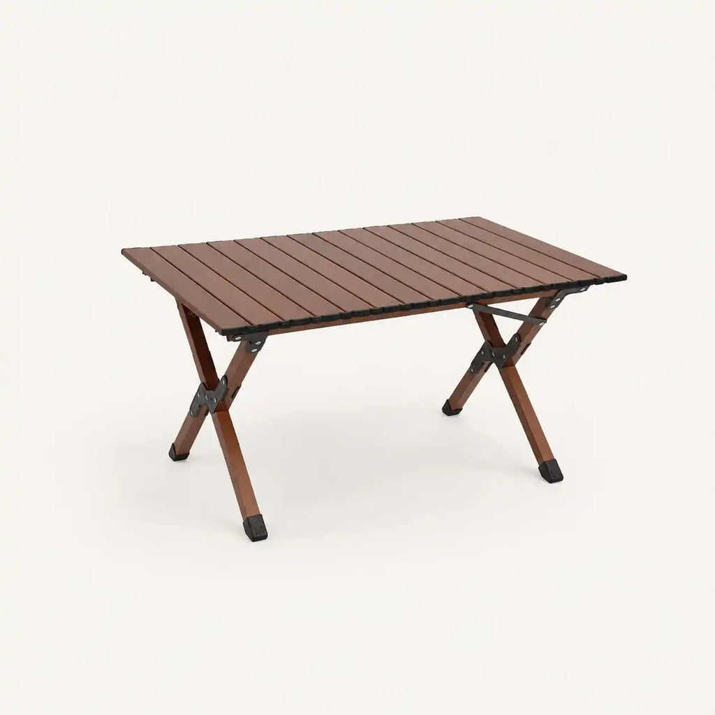 SummitSage Heritage Aluminum Egg Roll Table - Portable Folding Camping Table | Quiet Outdoor Living | 7075 Aerospace Aluminum | Your Living Room in the Wild