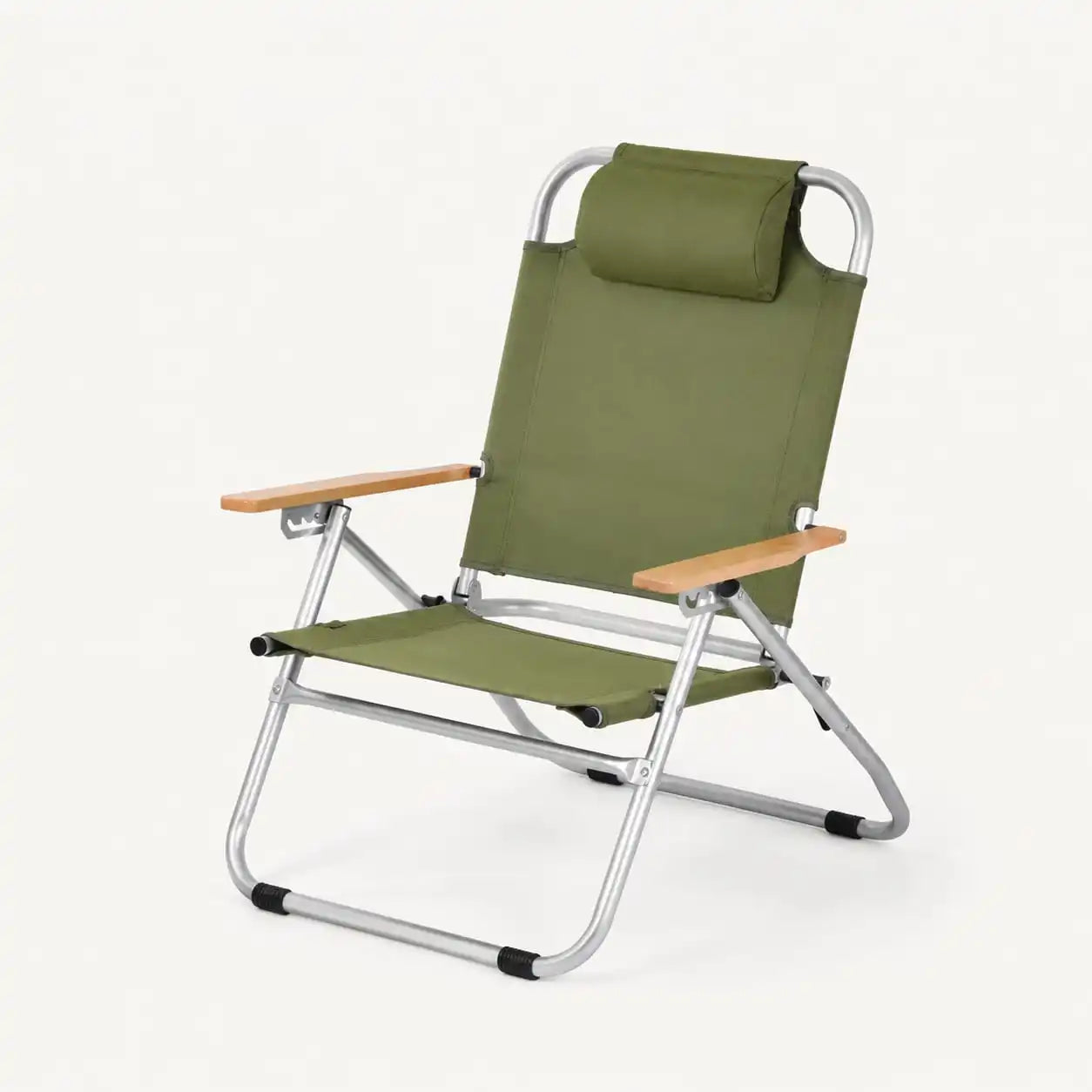 SummitSage Heritage 4-Position Adjustable Reclining Chair - Premium Kermit Style Camping Seat | Quiet Outdoor Living | 7075 Aerospace Aluminum | Your Living Room in the Wild