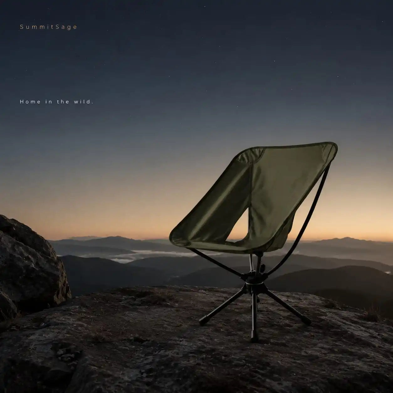 SummitSage Heritage 360° Swivel Folding Camping Chair - Portable Moon Chair | Quiet Outdoor Living | 7075 Aerospace Aluminum | Your Living Room in the Wild