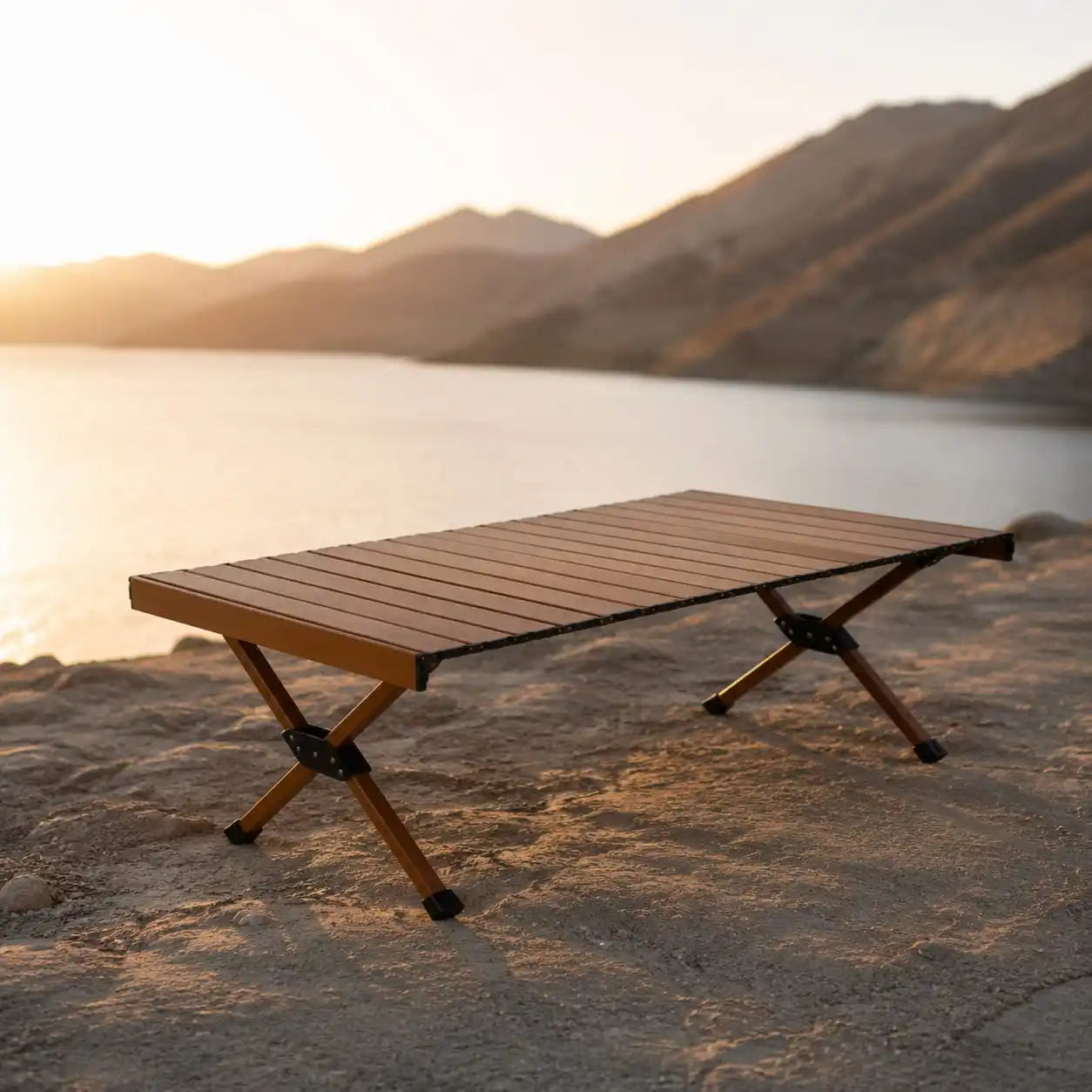 SummitSage Heritage 90cm Aluminum Egg-Roll Table - Classic Folding Outdoor Dining Table | Quiet Outdoor Living | 7075 Aerospace Aluminum | Your Living Room in the Wild