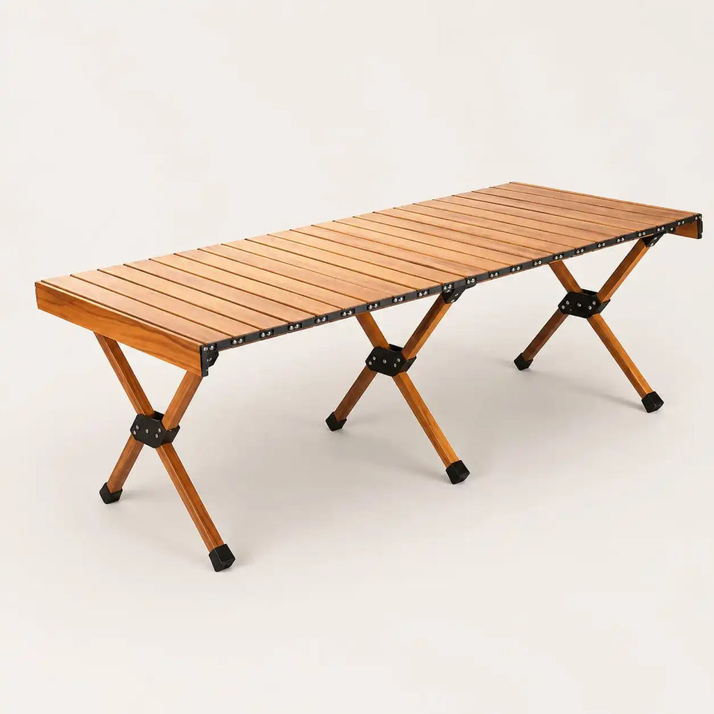 SummitSage Heritage 120cm Extended Aluminum Egg-Roll Table - Large Outdoor Dining Table | Quiet Outdoor Living | 7075 Aerospace Aluminum | Your Living Room in the Wild
