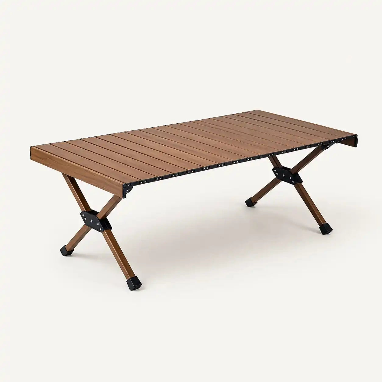 SummitSage Heritage 90cm Aluminum Egg-Roll Table - Classic Folding Outdoor Dining Table | Quiet Outdoor Living | 7075 Aerospace Aluminum | Your Living Room in the Wild