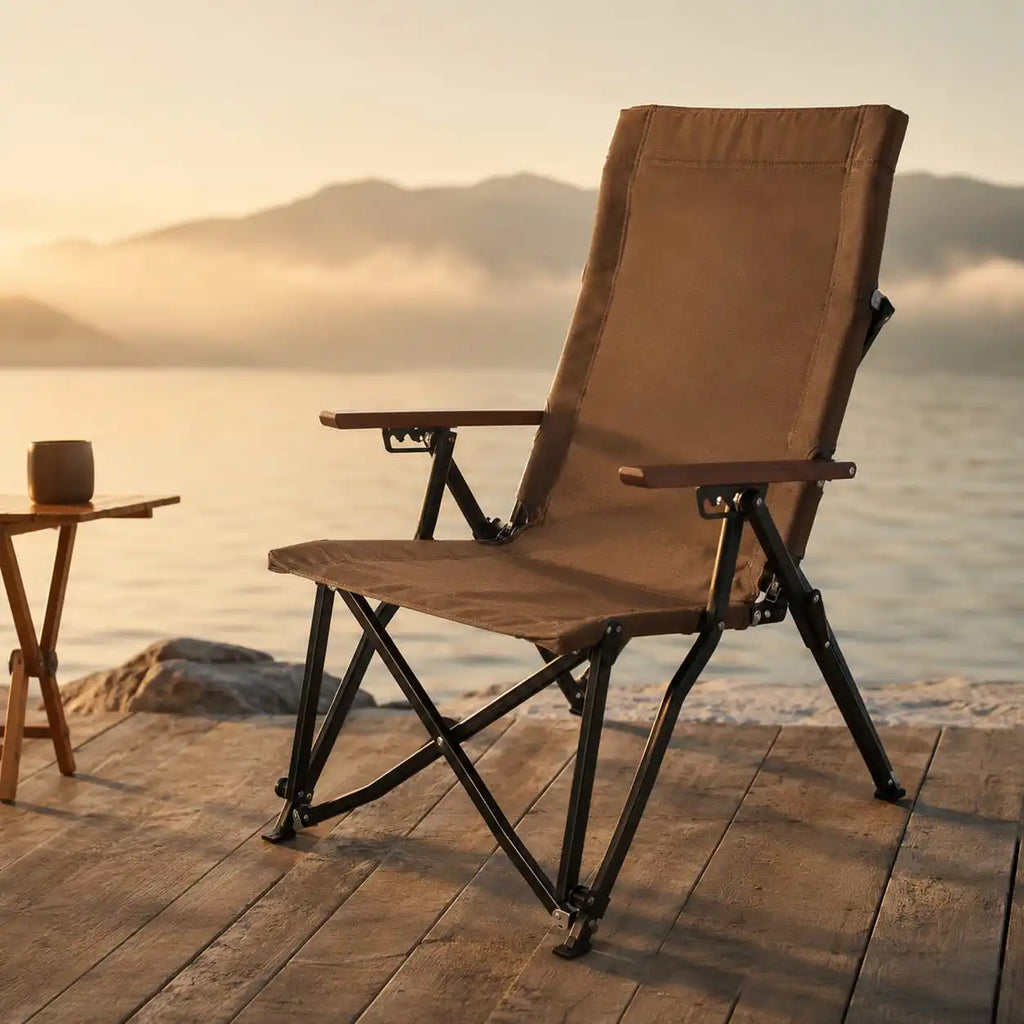SummitSage Heritage AC5969G High-Back Folding Lounge Chair | Quiet Outdoor Living | Hero 1