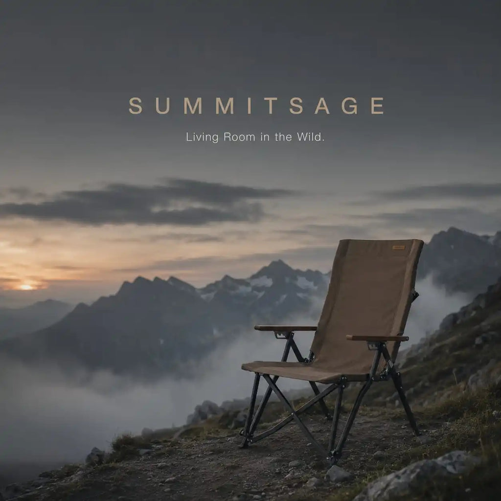 SummitSage Heritage AC5969G High-Back Folding Lounge Chair | Quiet Outdoor Living | Hero 5