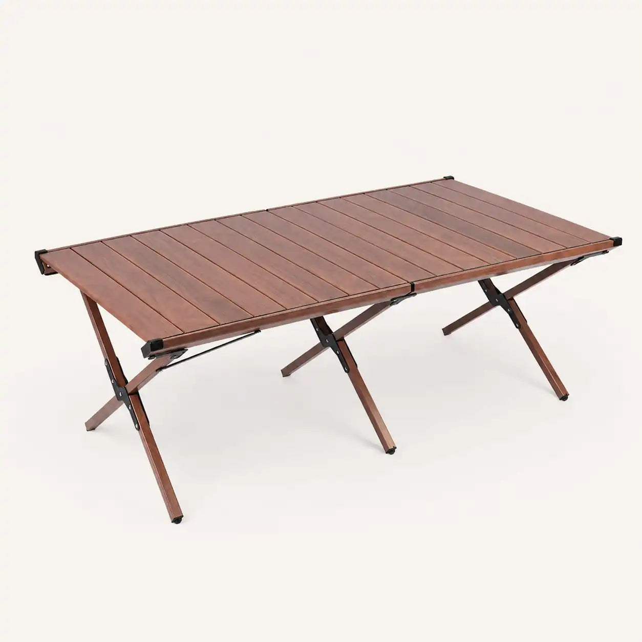 SummitSage Heritage 120cm Extended Aluminum Egg-Roll Table - Double-Layer Folding Outdoor Lounge Table | Quiet Outdoor Living | 7075 Aerospace Aluminum | Your Living Room in the Wild