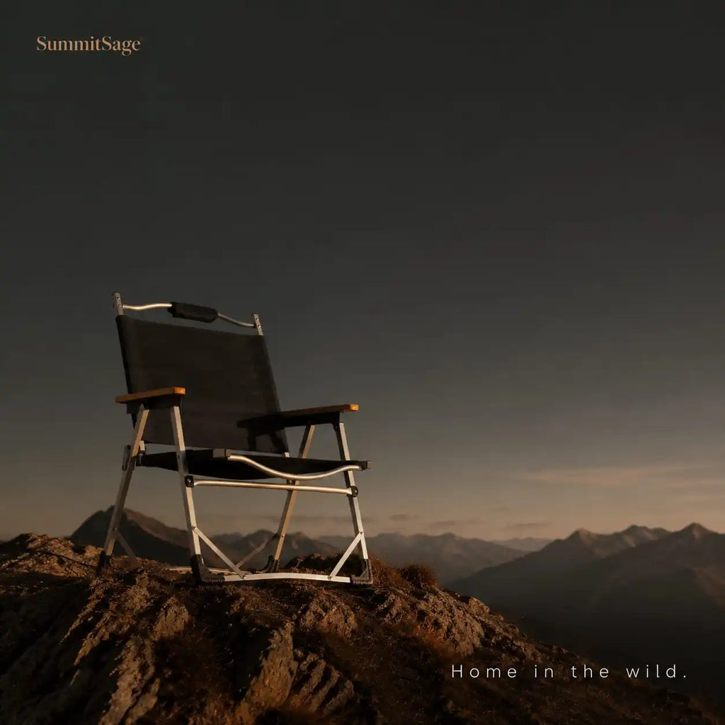 SummitSage Heritage Portable Camping Chair - Ultralight Folding Aluminum Outdoor Chair | Quiet Outdoor Living | 7075 Aerospace Aluminum | Your Living Room in the Wild