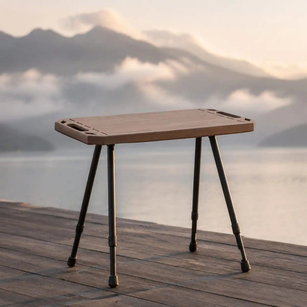 SummitSage Heritage Height-Adjustable IGT Folding Tactical Table | Quiet Outdoor Living | 7075 Aerospace Aluminum | Your Living Room in the Wild