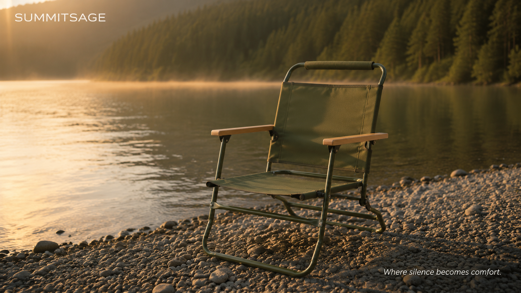 SummitSage Heritage Kermit Style Folding Camping Chair - Portable British Army Outdoor Chair | Quiet Outdoor Living | 7075 Aerospace Aluminum | Your Living Room in the Wild