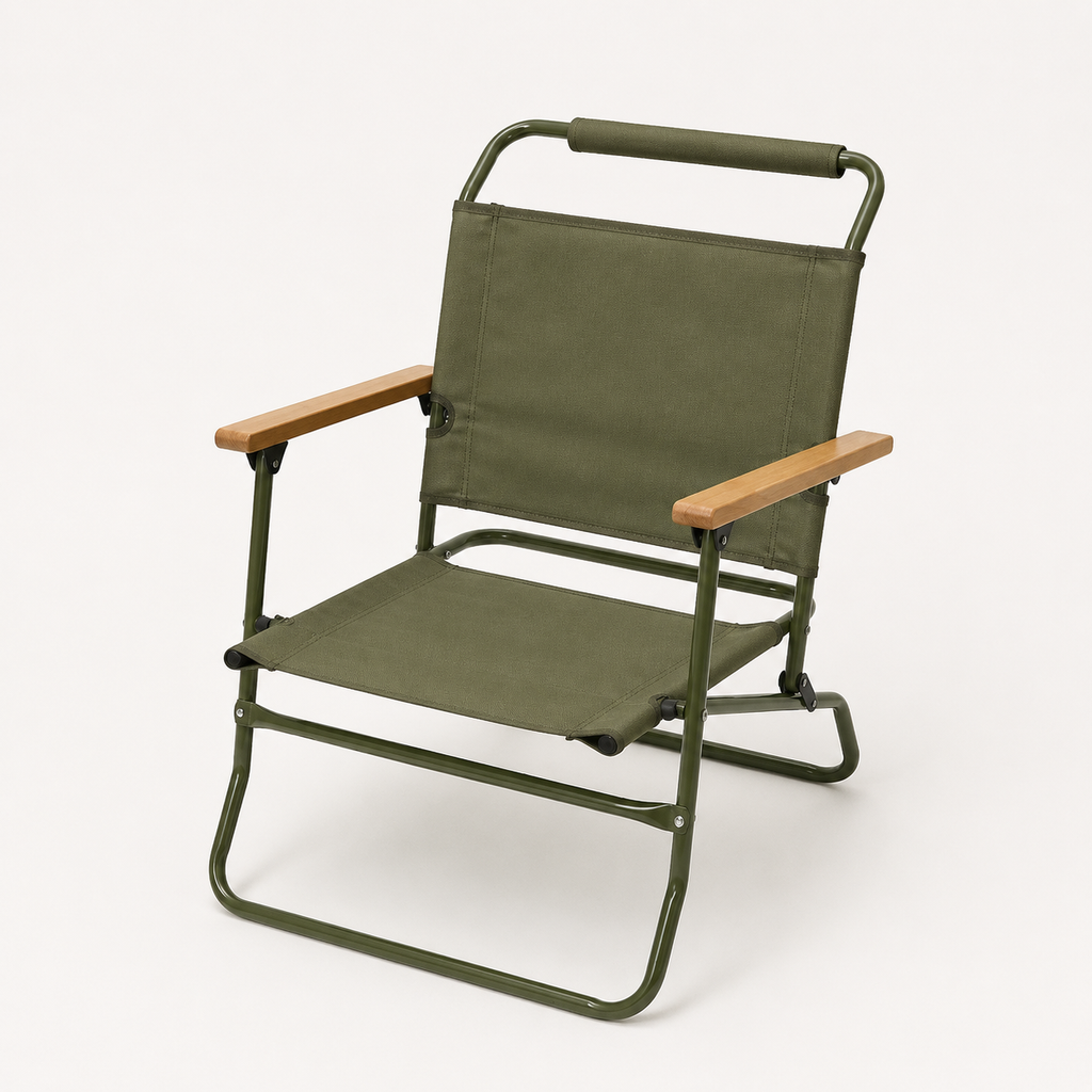 SummitSage Heritage Kermit Style Folding Camping Chair - Portable British Army Outdoor Chair | Quiet Outdoor Living | 7075 Aerospace Aluminum | Your Living Room in the Wild