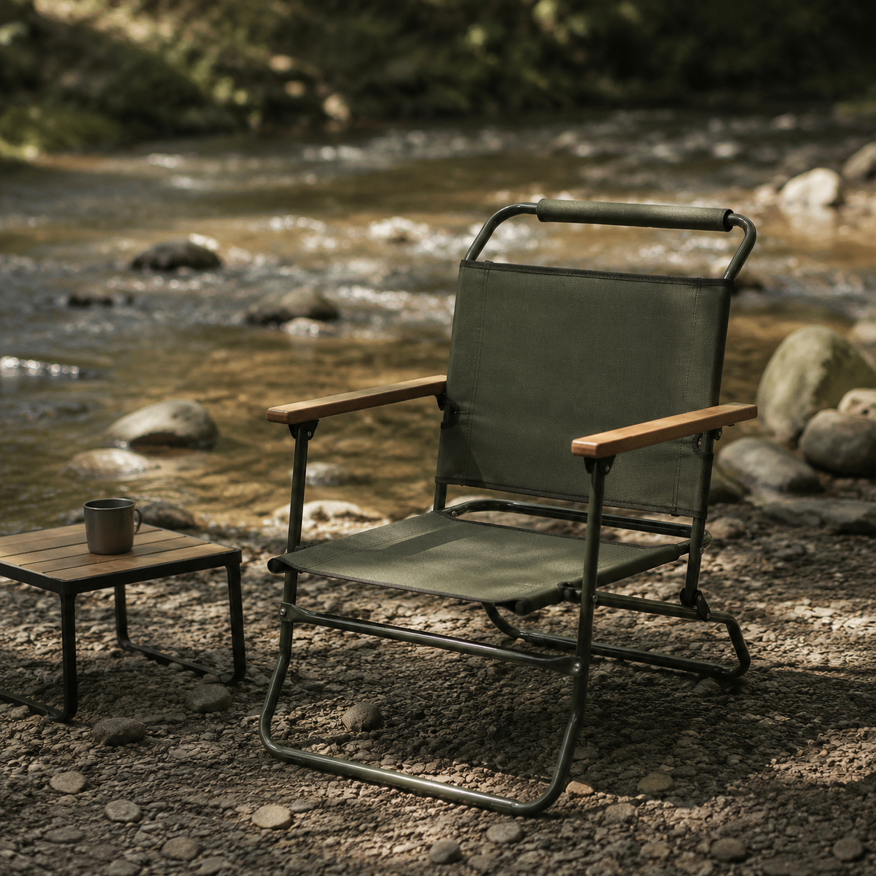 SummitSage Heritage Kermit Style Folding Camping Chair - Portable British Army Outdoor Chair | Quiet Outdoor Living | 7075 Aerospace Aluminum | Your Living Room in the Wild