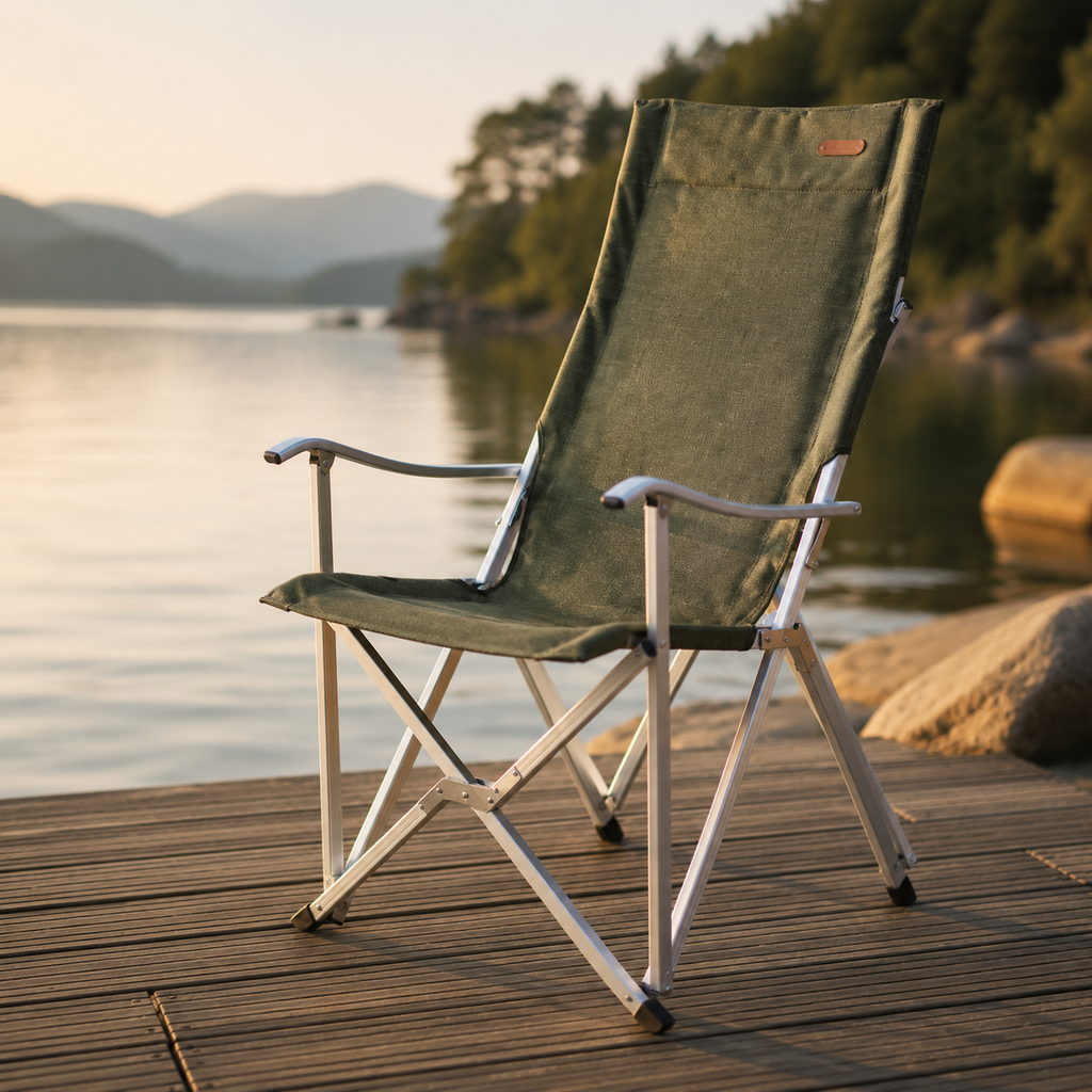 SummitSage Heritage Portable Folding Camping Chair - High Back Outdoor Armchair | Quiet Outdoor Living | 7075 Aerospace Aluminum | Your Living Room in the Wild