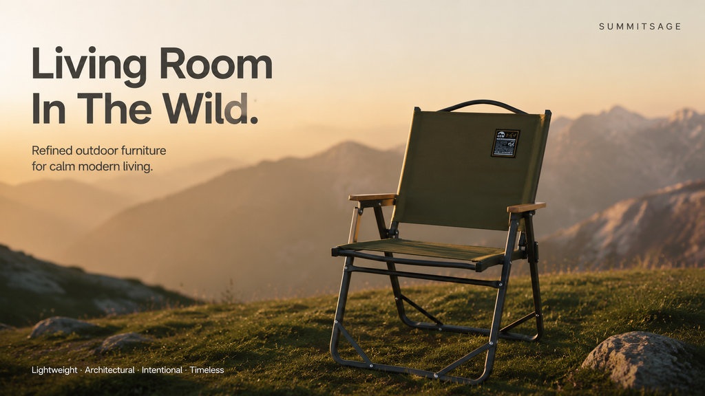 SummitSage Heritage Detachable Padded Aluminum Kermit Chair | Quiet Outdoor Living | 7075 Aerospace Aluminum | Your Living Room in the Wild